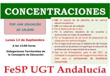 Concentración día 12 de Septiembre a las 12:00h.: » POR UNA EDUCACIÓN DE CALIDAD».