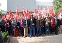 Concentración a favor de la negociación colectiva, la dignificación salarial y la creación de empleo