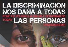 Hoy viernes, 28 de abril, Día Internacional de la Seguridad y Salud Laboral, nos hemos concentrado para exigir trabajos dignos y seguros