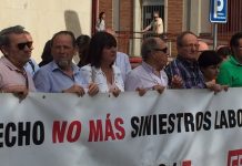 Concentración por la muerte de un trabajador