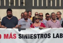 Concentración por la muerte de un trabajador