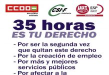 Concentración contra el recurso del Gobierno Central a la jornada de 35 horas semanales