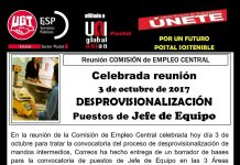 Correos, reunión Comisión de Empleo Central