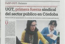 UGT, primera fuerza sindical del sector público en Córdoba