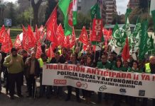 Concentración para el desbloqueo de la jubilación anticipada de los policias locales