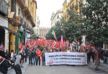 En defensa del Sistema Público de Pensiones. Manifestación multitudinaria en Córdoba