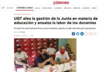 UGT afea la gestión de la Junta en materia de educación y ensalza la labor de los docentes