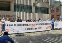 CONCENTRACIÓN POR LA MUERTE DE UN TRABAJADOR