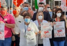 CONCENTRACIÓN CONTRA EL DESPIDO DE 8 MIL TRABAJADORES EN EL SAS