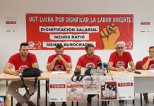 UGT DENUNCIA LA FALSEDAD EN LOS DATOS OFICIALES DE ENSEÑANZA Y ANUNCIA MOVILIZACIONES PARA CONSEGUIR DEMANDAS HISTÓRICAS