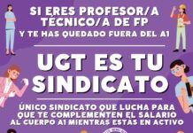 UGT exige equiparación retributiva para el profesorado de FP no incorporado al A1