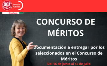 Presentación de documentación por los seleccionados en el Concurso de Méritos