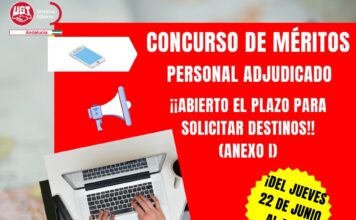 ABIERTO EL PLAZO PARA SOLICITAR DESTINO PARA EL CURSO 23/24 PARA EL PERSONAL SELECCIONADO EN EL CONCURSO DE MÉRITOS
