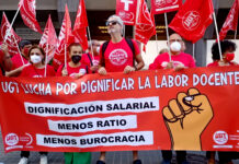UGT EXIGE RECUPERAR LAS CONDICIONES LABORALES DE LOS DOCENTES ANTERIORES A LOS RECORTES EDUCATIVOS