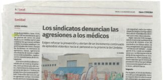 LOS SINDICATOS DENUNCIAN AGRESIONES A LOS MÉDICOS