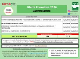 CURSOS PERSONAL DE MANTENIMIENTO.