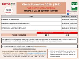 OFERTA FORMATIVA VÁLIDA PARA LA CARRERA PROFESIONAL EN EL SAS