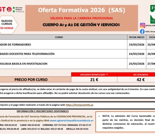 OFERTA FORMATIVA VÁLIDA PARA LA CARRERA PROFESIONAL EN EL SAS