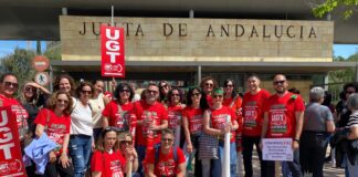 Concentración de UGT y FAISEM en Sevilla