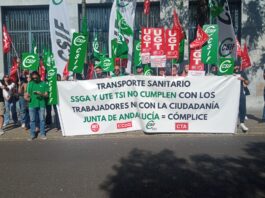 UGT se manifiesta por el transporte sanitario de Córdoba
