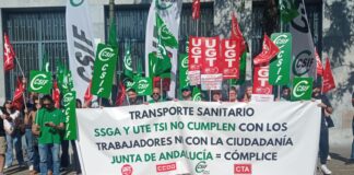 UGT se manifiesta por el transporte sanitario de Córdoba