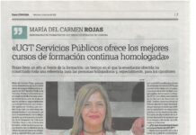 Mª Carmen Rojas, Formación de UGT Servicios Públicos de Córdoba
