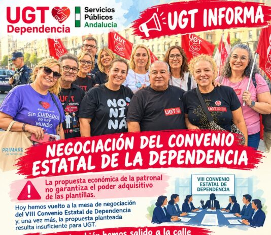 UGT SP Córdoba en la manifestación por la dependencia de Madrid